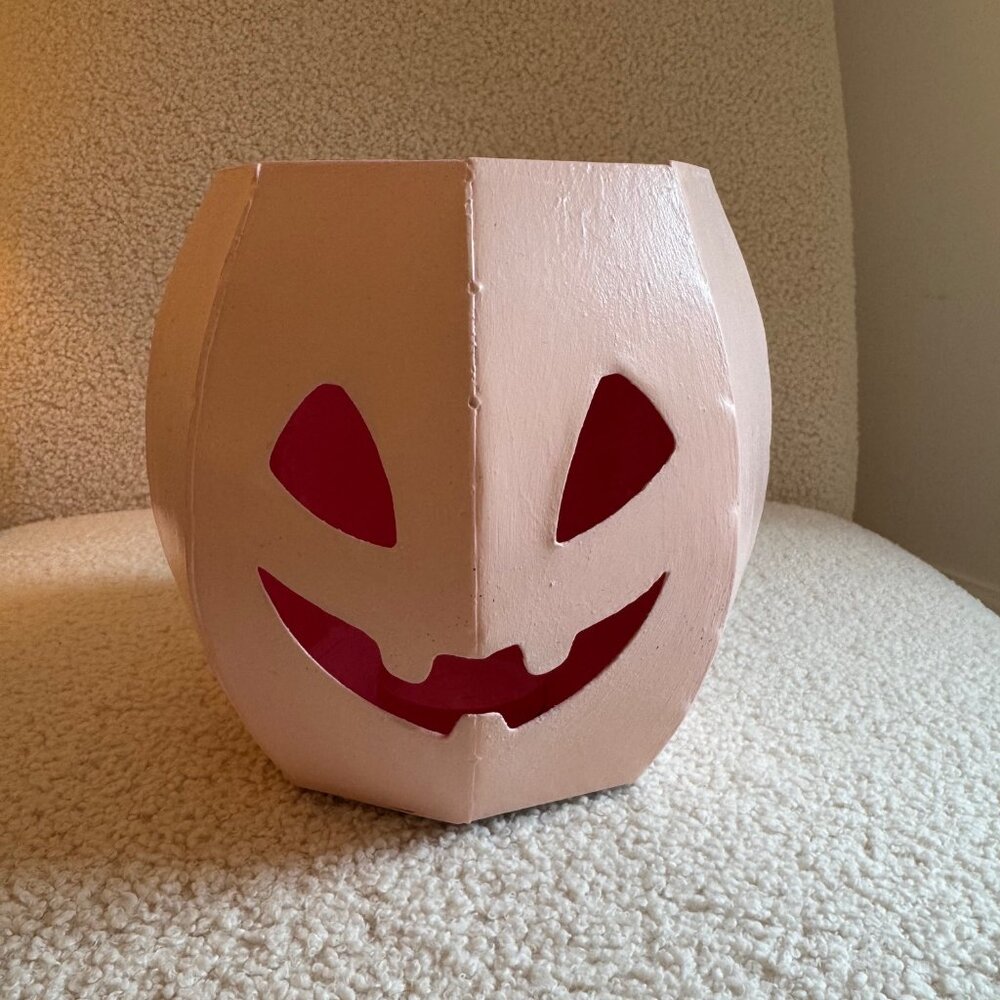 Pink Pumpkin Halloween Lantern - 1A